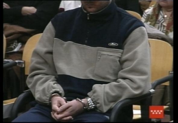 Imagen del 'asesino de la baraja' en el juicio