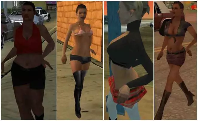 Personajes femeninos cosificados en el juego Grand Theft Auto: San Andreas