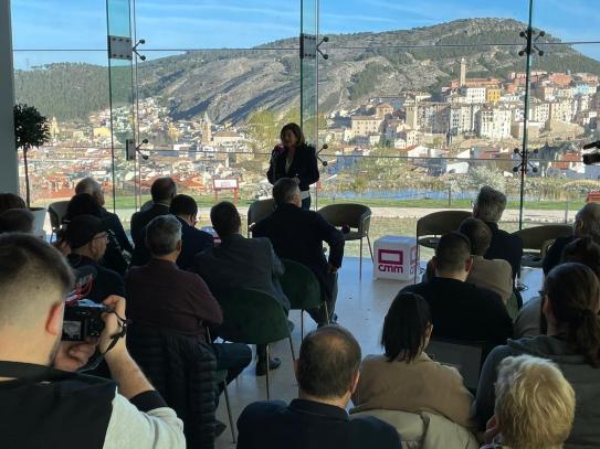 La Directora General de CMM, Carmen Amores, durante la inauguración del Foro Calleja de Periodismo en Cuenca