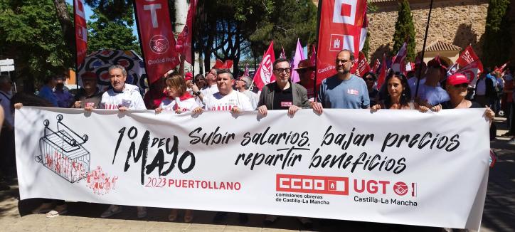 Manifestación del Día del Trabajador en Puertollano (Ciudad Real)