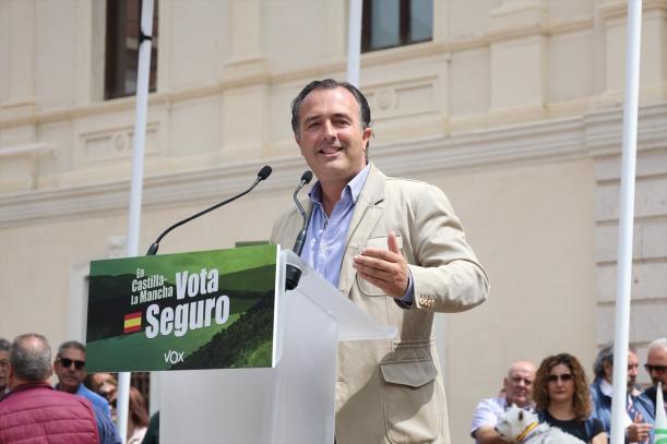 El candidato de Vox a la Presidencia de Castilla-La Mancha, David Moreno
PATRICIA GALIANA MUÑOZ/EUROPA PRESS
21/5/2023