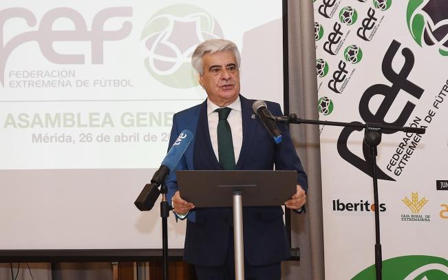 El presidente de la Federación Extremeña de Fútbol, Pedro Rocha
FEDERACIÓN EXTREMEÑA DE FÚTBOL
(Foto de ARCHIVO)
26/4/2021