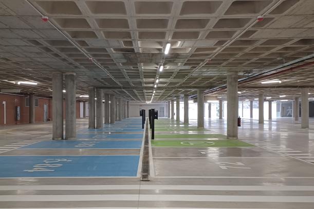 Imagen del parking del nuevo campus de Guadalajara