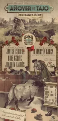 Cartel de la corrida de toros en Añover de Tajo (Toledo) el 30 de marzo de 2024