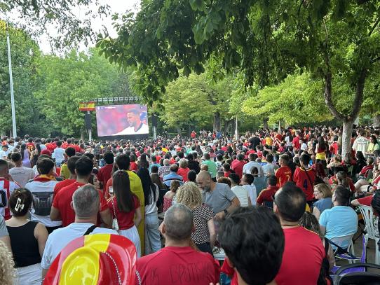 Pantalla del Parque Santa Ana para la Eurocopa