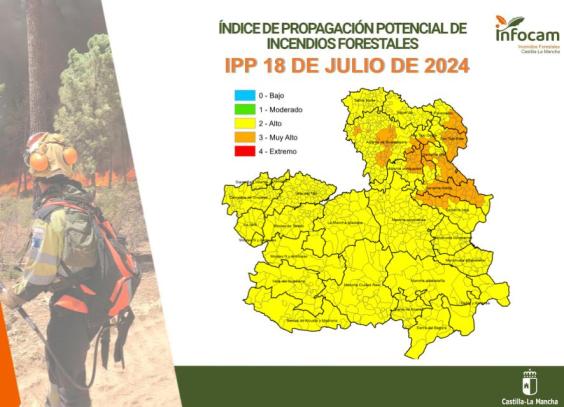 Mapa de IPP en Castilla-La Mancha.