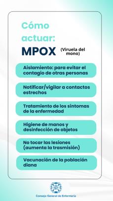 El Consejo General De Enfermería Explica Cómo Actuar Ante Un Diagnóstico De Mpox (Viruela Del Mono)
CONSEJO GENERAL DE ENFERMERÍA
20/8/2024