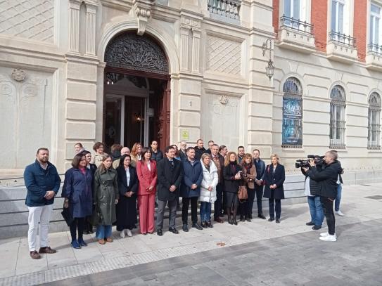 Minuto de silencio en la Diputación de Ciudad Real.