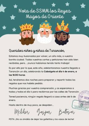 Carta de los Reyes Magos de Tarancón