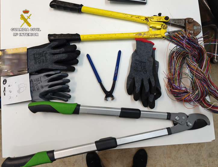 Material sustraído por la Guardia Civil de Guadalajara.