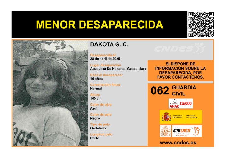 Alerta por la desaparición de una menor en Azuqueca de Henares (Guadalajara)