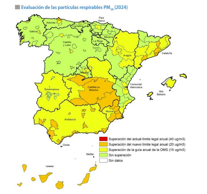 Mapa de contaminación.