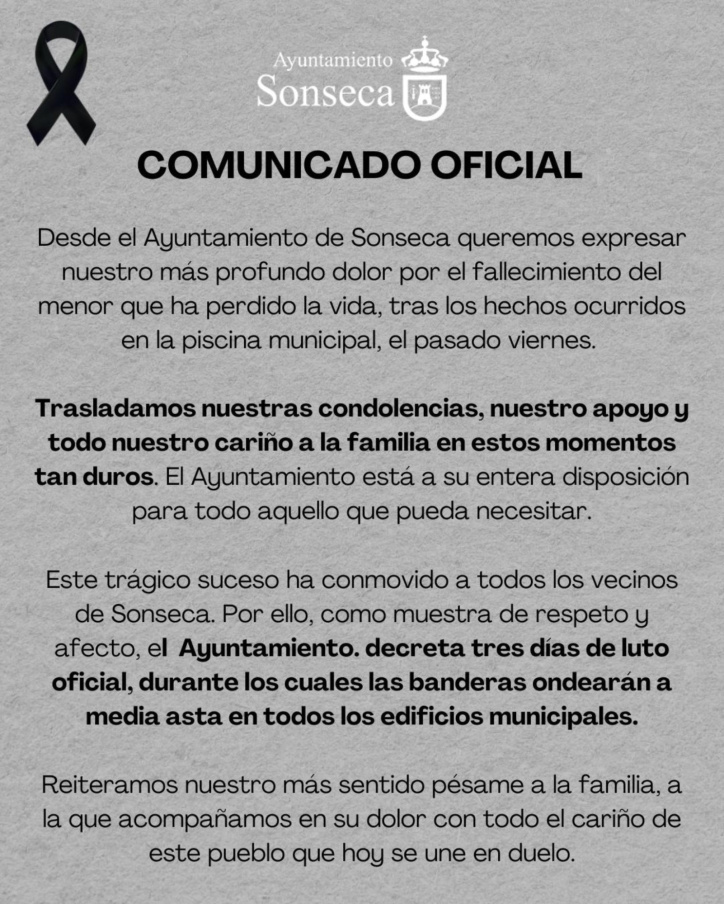 Comunicado Oficial Ayuntamiento de Sonseca