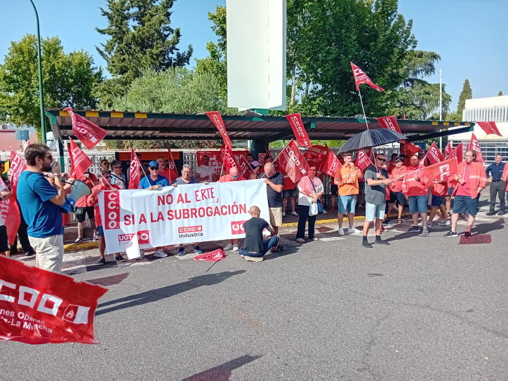 Concentración de trabajadores.