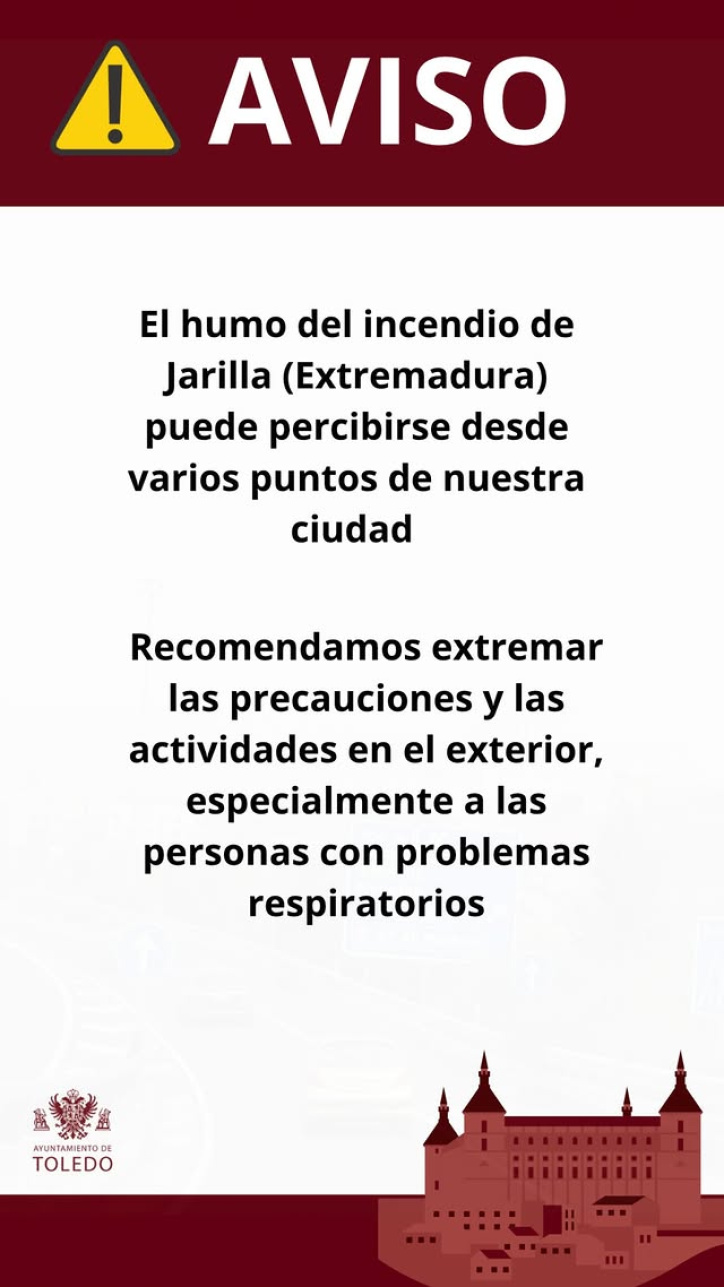 Advertencia del Ayuntamiento de Toledo.
