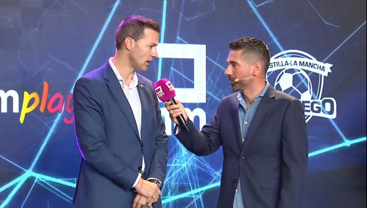 Víctor Varela, CEO y vicepresidente del Albacete Balompié durante su intervención en la presentación de la presentación de la temporada deportiva de CMM.