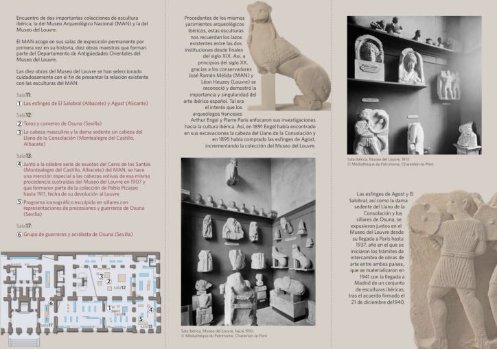 Folleto de la exposición "Diálogos de escultura ibérica"