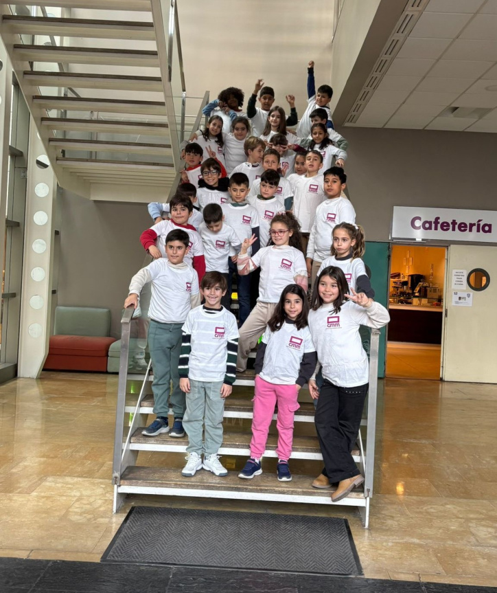 Alumnos del CEIP La Candelaria durante la visita a CMM