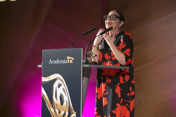 Idoia Bilbao, durante su intervención al recibir el premio Talento