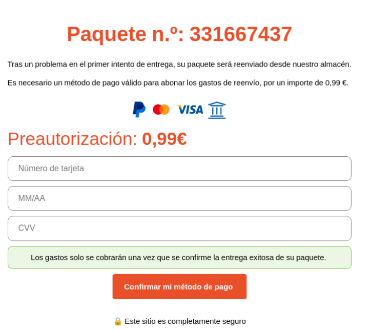 Así piden tus datos personales.