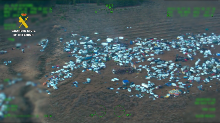 Imagen aérea de la rave del Cenajo.

REMITIDA / HANDOUT por GUARDIA CIVIL
Fotografía remitida a medios de comunicación exclusivamente para ilustrar la noticia a la que hace referencia la imagen, y citando la procedencia de la imagen en la firma
09/1/2026