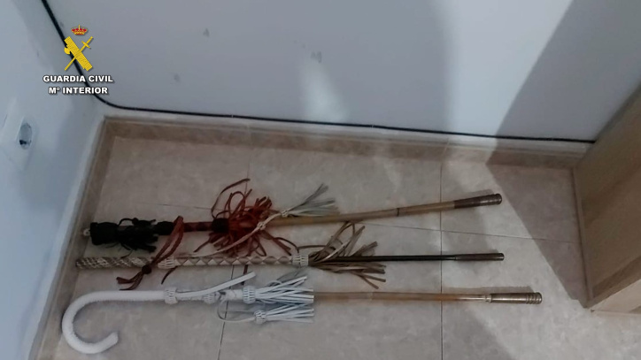 Armas blancas incautadas en Ajofrín.