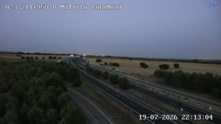 A-3 a su paso por Motilla del Palancar en la noche del 19 de julio
