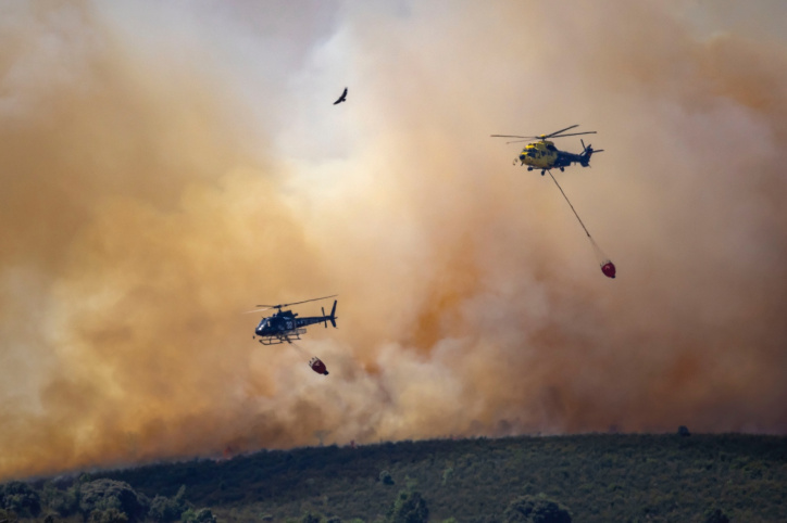 Incendio forestal de La Mierla, en Guadalajara, avanza sin control en su quinto día