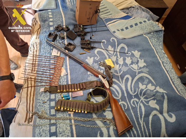Material incautado al grupo criminal.