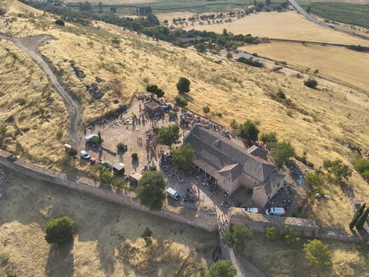 Imagen aérea del Cerro de Alarcos (Ciudad Real) a vista de dron
