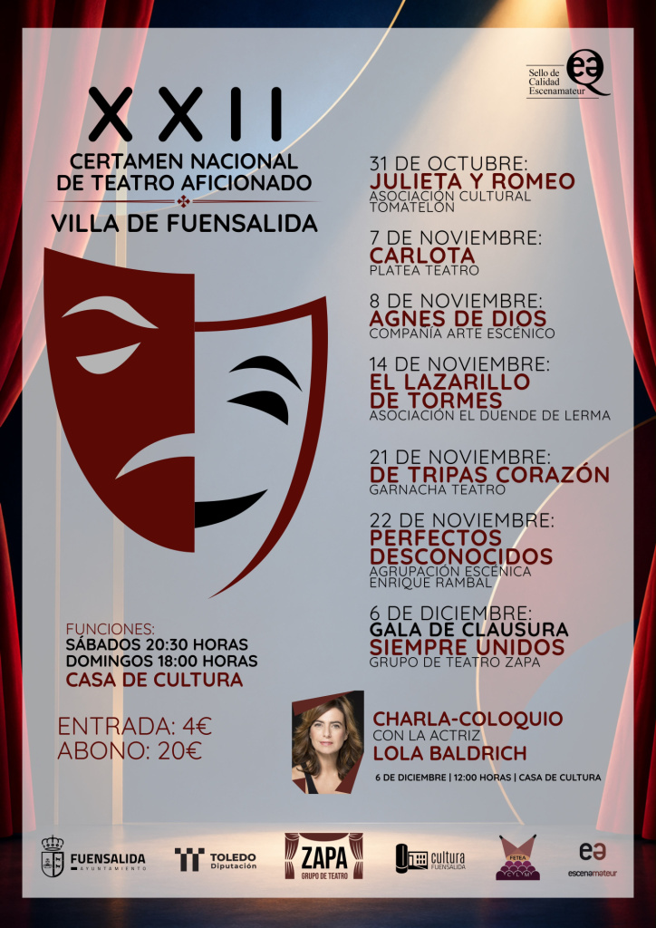 Cartel Certamen Nacional Teatro Aficionado Fuensalida.