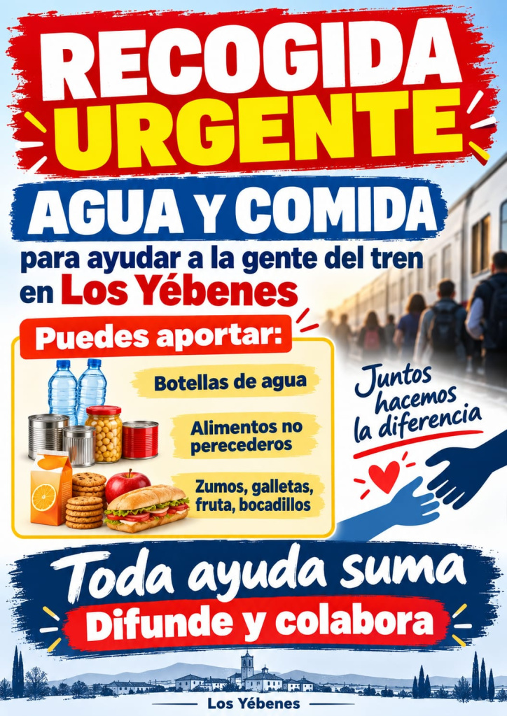 Recogida de los alimentos en Los Yébenes.
