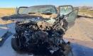 Estado de uno de los vehículos del accidente en Villaluenga de la Sagra en el que han perdido la vida dos jóvenes
