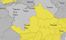 Mapa con los avisos amarillos en Castilla-La Mancha para este Viernes Santo