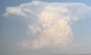 Cumulonimbo creciendo entre Almansa (#Albacete) y Ayora (#Valencia), visto desde Albacete capital el pasado 11 de agosto
