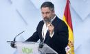 El líder de Vox, Santiago Abascal, durante una rueda de prensa.