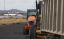 Máquinas en las inmediaciones del aeropuerto de Ciudad Real, a 15 de octubre de 2024.