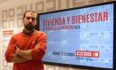 El secretario de Empleo y Políticas Públicas de CCOO Castilla-La Mancha, Juan Carlos del Puerto, durante la presentación del informe de Vivienda y Bienestar de Castilla-La Mancha 2024