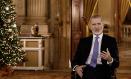 MADRID, 24/12/2024.- Felipe VI en su tradicional mensaje de Navidad, grabado en el Salón de Columnas del Palacio Real. EFE/ Ballesteros   POOL