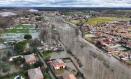 Imagen de la crecida del río Alberche a su paso por Escalona, Toledo.