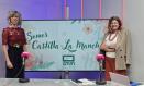 La artista albaceteña Karmento y la director general de CMM, Carmen Amores, durante la presentación de la campaña "Somos CLM".