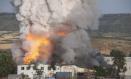 GUADALAJARA, 04/07/2025.- Imagen del incendio que se ha producido hoy viernes en la planta de reciclado de baterías de litio este viernes en Azuqueca de Henares (Guadalajara). EFE / Nacho Izquierdo.