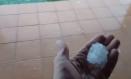 Granizo de gran tamaño cae en Peñas de San Pedro (Albacete)