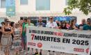 UGT y CCOO Albacete en la última concentración contra la siniestralidad laboral celebrada el pasado 22 de agosto