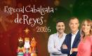 Raquel Martín Menor, Jorge Alonso y Javier Mateo, presentadores de los especiales Cabalgata de Reyes en televisión y radio de CMM