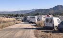 Caravana de la rave en las inmediaciones de Férez, Albacete