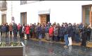 Minuto de silencio en Miguel Esteban por las víctimas del accidente en Adamuz