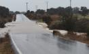 Carretera inundada en Ciudad Real.