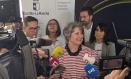 La consejera de Desarrollo Sostenible, Mercedes Gómez, preside, en la sala de juntas de la Escuela de Administración Regional, el Consejo del Agua de Castilla-La Mancha