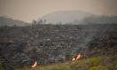 Vista de uno de los focos del incendio forestal declarado en Los Gallardos.
